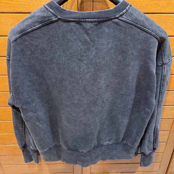 NWTs Vinyl Black Denium Washed Black Sweatshirt - Picture 3 of 6